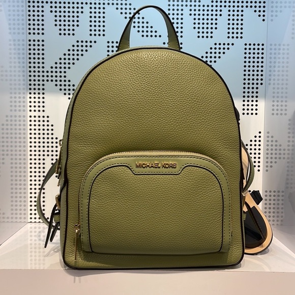 Michael Kors Jaycee Medium Logo Backpack 
Light Sage - Picture 8 of 16